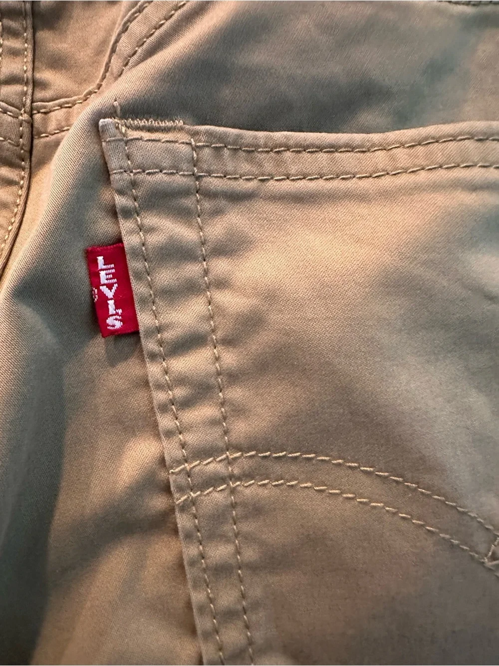 LEVIS 511 Men's Harvest Gold Khaki Flat Slim Front Chino Straight Pants 34x34